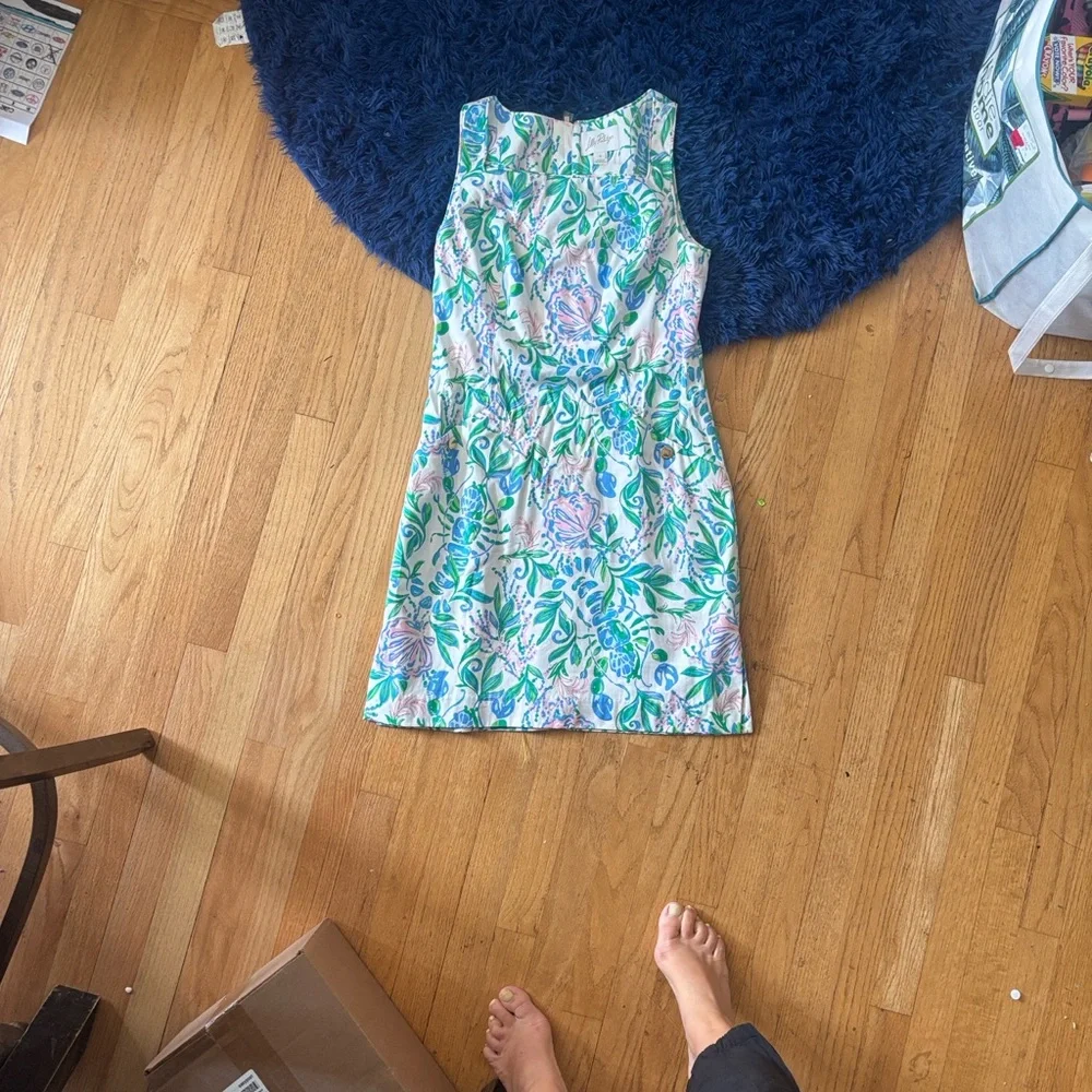Lilly Pulitzer The Lilly Print Sleeveless Organic Cotton Blend Sheath Dress - Picture 3 of 9